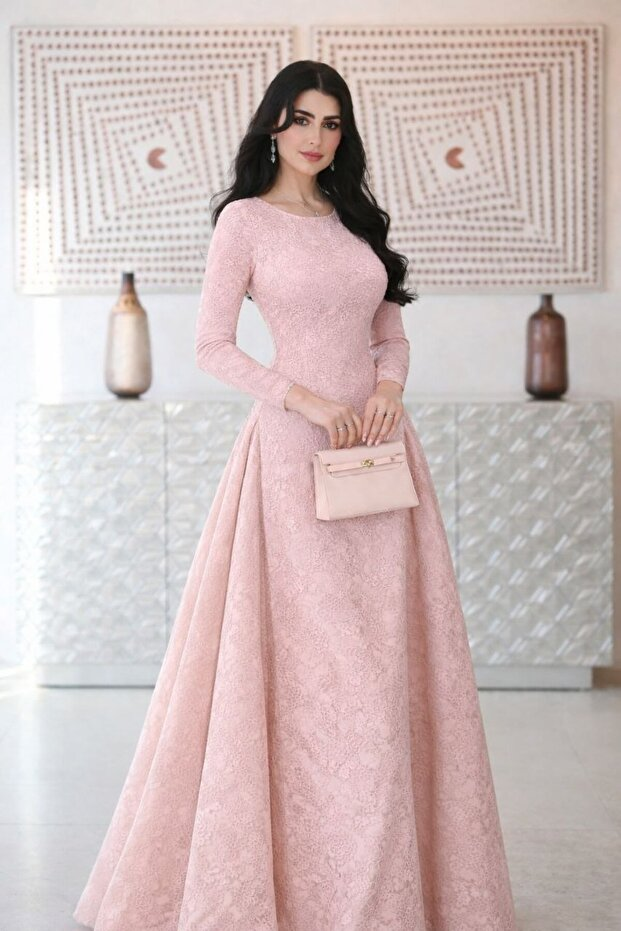 Rosé Satin Dress